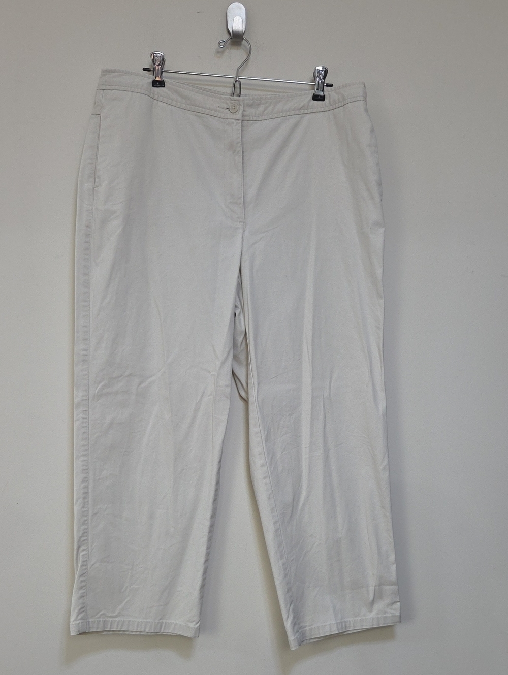 Talbots Light Kaiki Cotton Stretch Straight-Leg Women's Ankle Cropped Pants